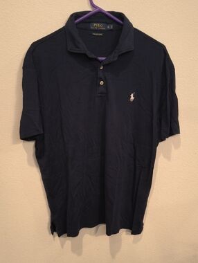 Polo by Ralph Lauren Navy Men’s Short-Sleeve Polo Pima Cotton XL